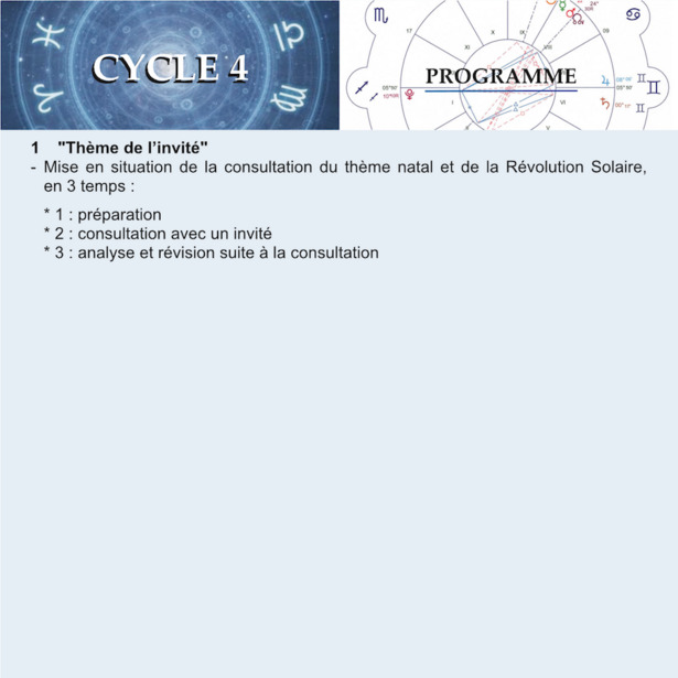 ASTROLOGIE HUMANISTE cours cycle4 programme thème de l'invité